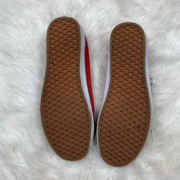 Vans Red Canvas Low Top Sneakers – Men’s Size 11.5 - Picture 6 of 6